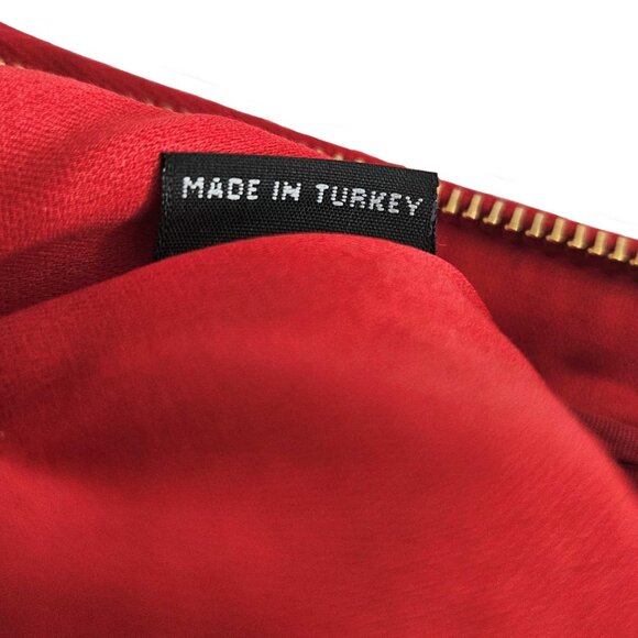 MIU MIU RED FABRIC MATELASSE WRISTLET CLUTCH - Picture 4 of 14